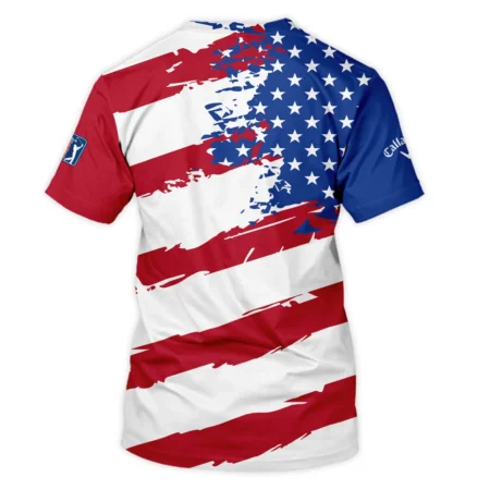 Callaway US Flag Blue Red Stars 124th U.S. Open Pinehurst Unisex T-Shirt Style Classic T-Shirt