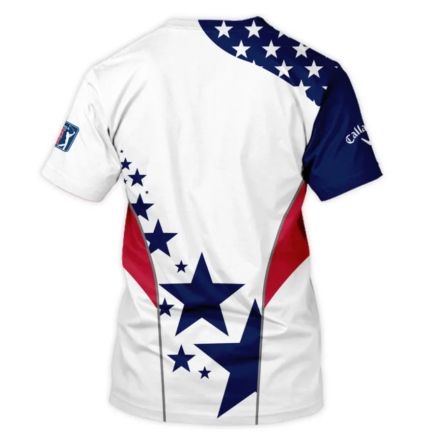 124th U.S. Open Pinehurst Callaway Stars US Flag White Blue Unisex T-Shirt Style Classic T-Shirt