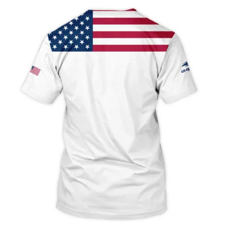 US Open Tennis Champions Under Armour USA Flag White Unisex T-Shirt Style Classic T-Shirt