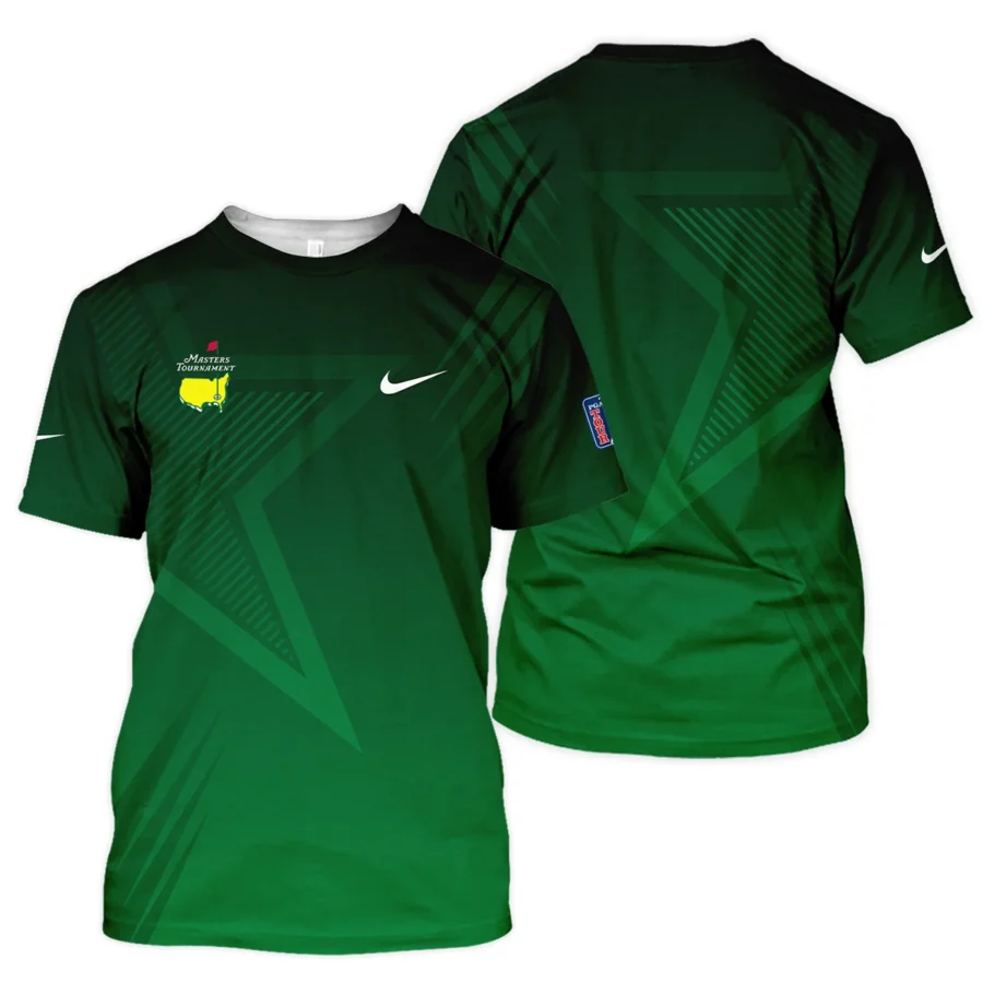 Nike Masters Tournament Polo Shirt Dark Green Gradient Star Pattern Golf Sports Unisex T-Shirt Style Classic T-Shirt