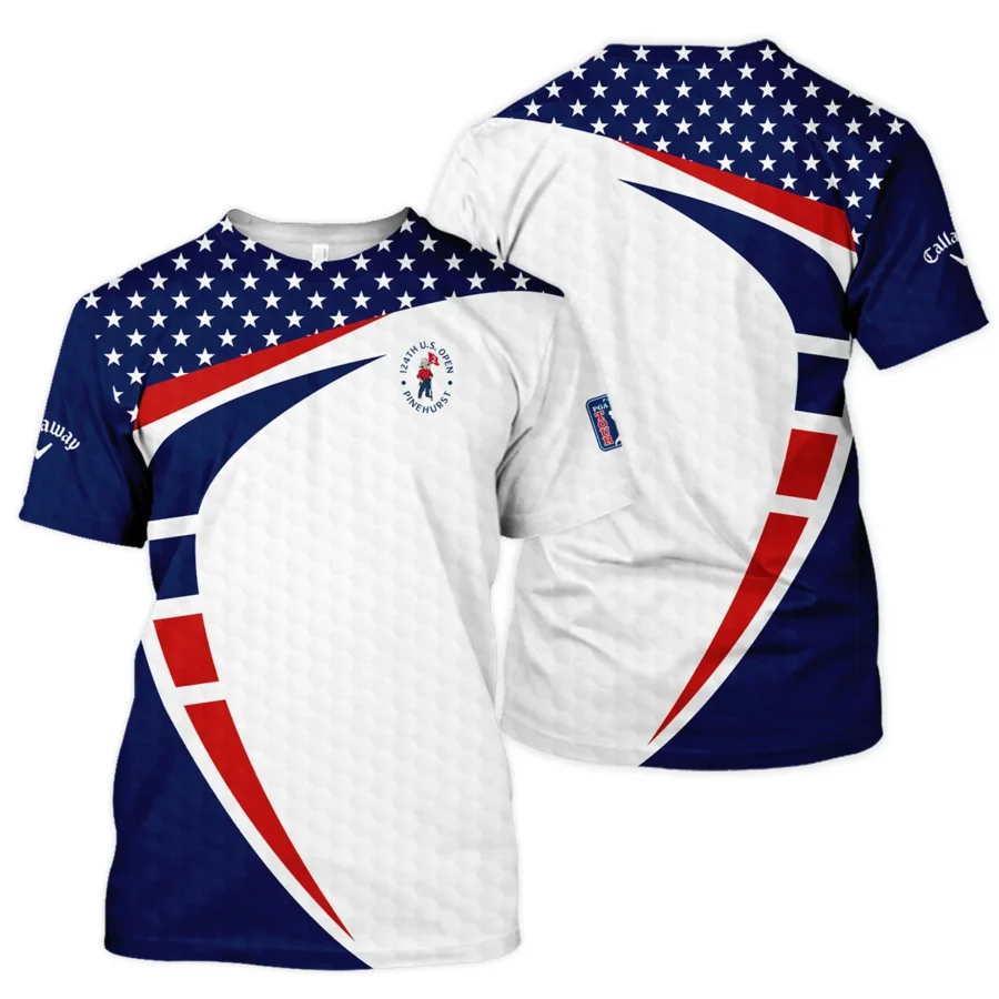 124th U.S. Open Pinehurst Callaway US Flag Blue Red Stars Unisex T-Shirt Style Classic T-Shirt