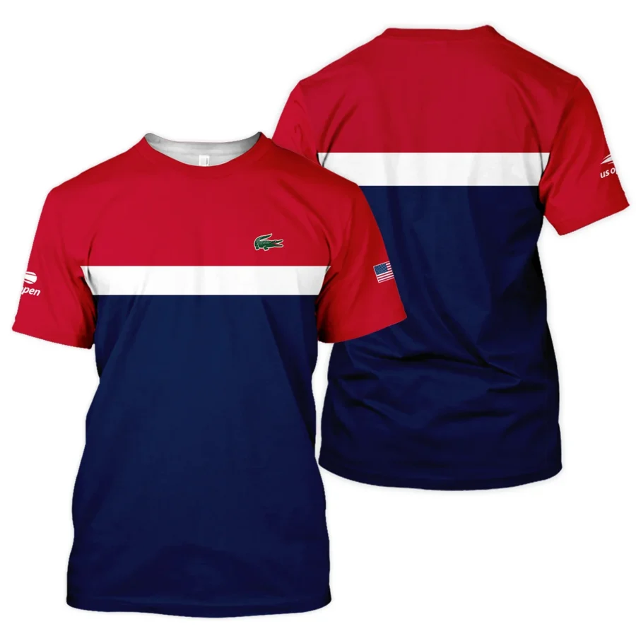 Lacoste Blue Red White Background US Open Tennis Champions Unisex T-Shirt Style Classic T-Shirt