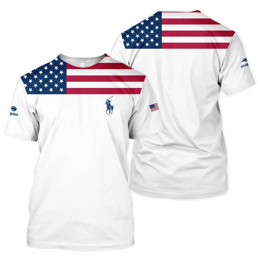 US Open Tennis Champions Ralph Lauren USA Flag White Unisex T-Shirt Style Classic T-Shirt