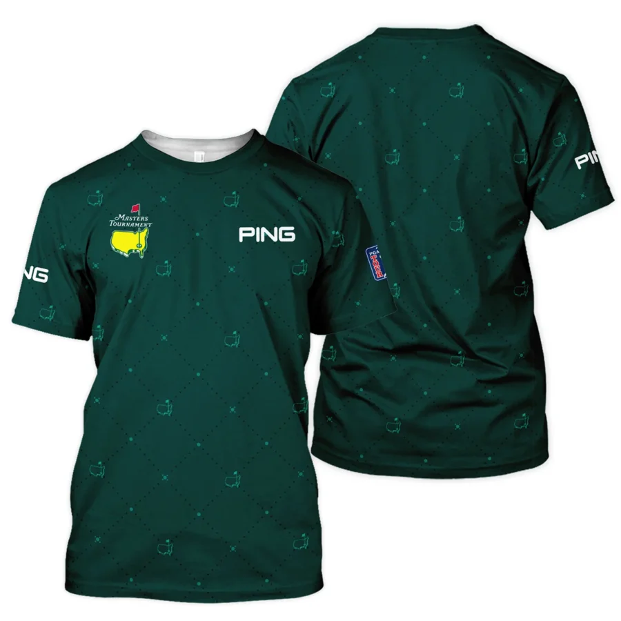 Dark Green Pattern In Retro Style With Logo Masters Tournament Ping Unisex T-Shirt Style Classic T-Shirt