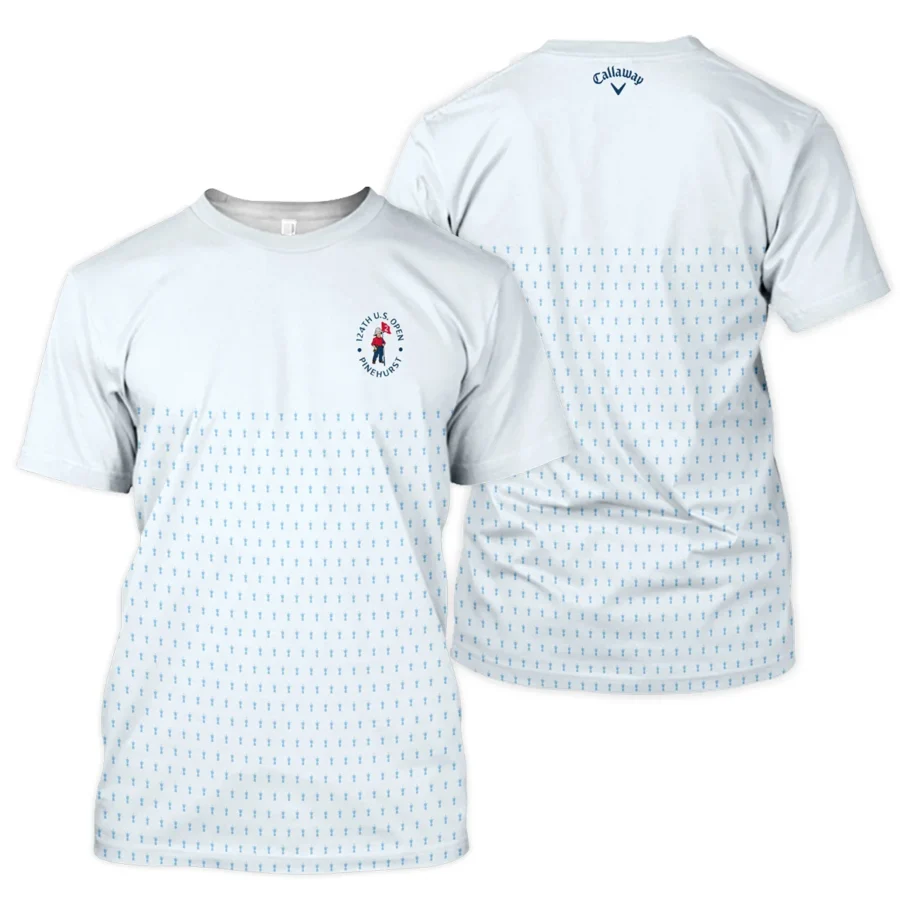 U.S Open Trophy Pattern Light Blue 124th U.S. Open Pinehurst Callaway Unisex T-Shirt Style Classic T-Shirt