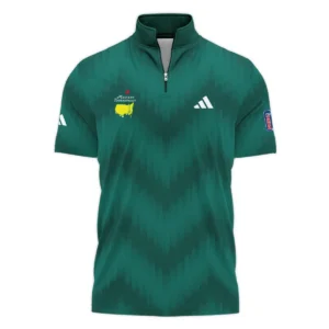 Golf Sport Green Gradient Stripes Pattern Adidas Masters Tournament Style Classic Quarter Zipped Sweatshirt