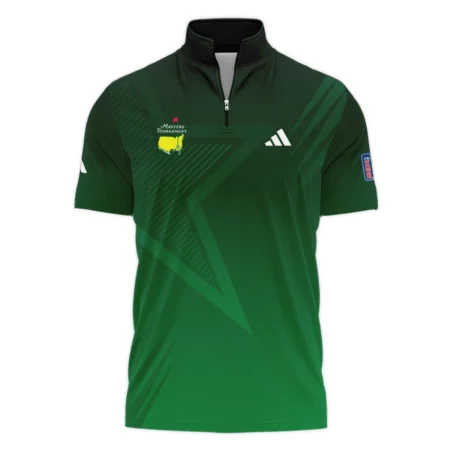 Adidas Masters Tournament Polo Shirt Dark Green Gradient Star Pattern Golf Sports Hoodie Shirt Style Classic Hoodie Shirt