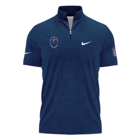 Nike 124th U.S. Open Pinehurst Stars Gradient Pattern Dark Blue Style Classic, Short Sleeve Polo Shirts Quarter-Zip Casual Slim Fit Mock Neck Basic