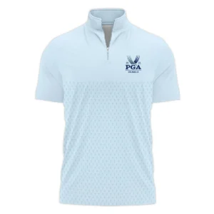 PGA Trophy Pattern Light Blue 2024 PGA Championship Valhalla Ping Mandarin collar Quater-Zip Long Sleeve