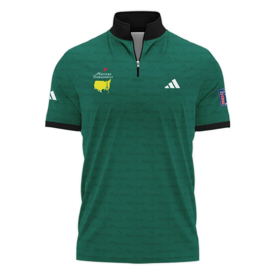 Golf Pattern Cup White Mix Green Masters Tournament Adidas Style Classic, Short Sleeve Polo Shirts Quarter-Zip Casual Slim Fit Mock Neck Basic