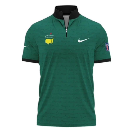 Golf Pattern Cup White Mix Green Masters Tournament Nike Zipper Polo Shirt Style Classic Zipper Polo Shirt For Men