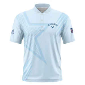 2024 PGA Championship Valhalla Golf Star Line Pattern Light Blue Callaway Mandarin collar Quater-Zip Long Sleeve