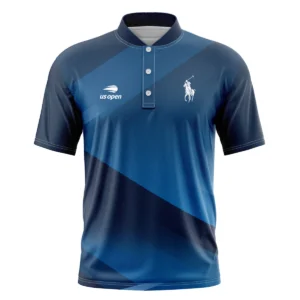 Straight Line Dark Blue Background US Open Tennis Champions Under Armour Polo Shirt Style Classic Polo Shirt For Men