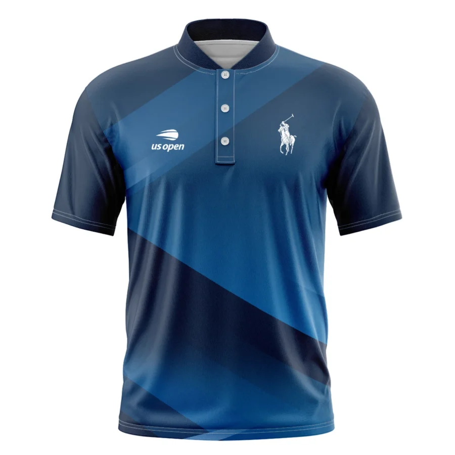 US Open Tennis Champions Dark Blue Background Ralph Lauren Short Sleeve Round Neck Polo Shirts