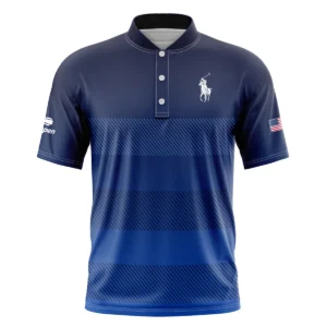 Straight Line Dark Blue Background US Open Tennis Champions Lacoste Polo Shirt Style Classic Polo Shirt For Men