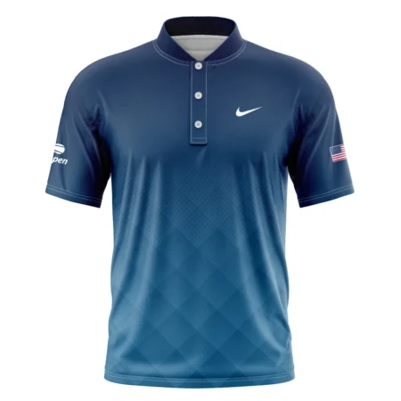Nike Blue Abstract Background US Open Tennis Champions Vneck Polo Shirt Style Classic Polo Shirt For Men