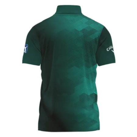 Callaway Golf Sport Dark Green Gradient Abstract Background Masters Tournament Style Classic, Short Sleeve Polo Shirts Quarter-Zip Casual Slim Fit Mock Neck Basic