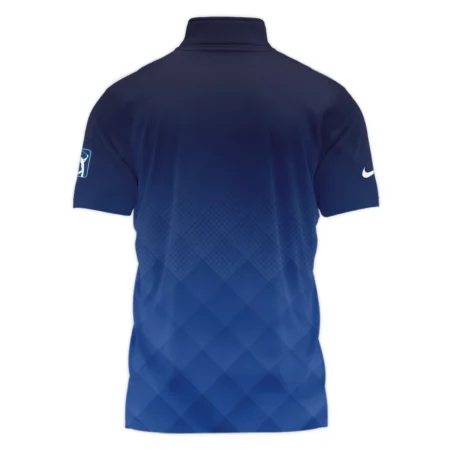 124th U.S. Open Pinehurst Nike Dark Blue Gradient Stripes Pattern Style Classic, Short Sleeve Polo Shirts Quarter-Zip Casual Slim Fit Mock Neck Basic