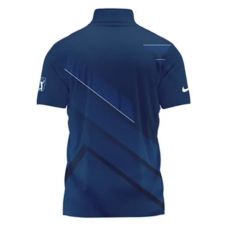 Nike 124th U.S. Open Pinehurst Blue Gradient With White Straight Line Style Classic, Short Sleeve Polo Shirts Quarter-Zip Casual Slim Fit Mock Neck Basic