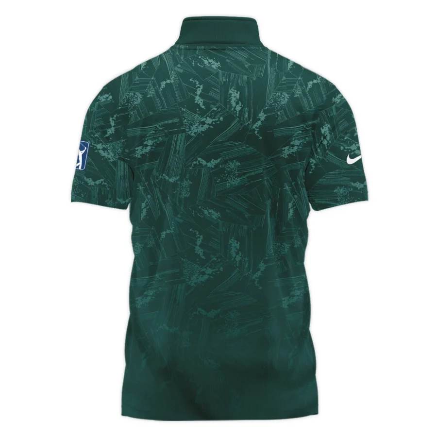 Dark Green Background Masters Tournament Nike Style Classic, Short Sleeve Polo Shirts Quarter-Zip Casual Slim Fit Mock Neck Basic