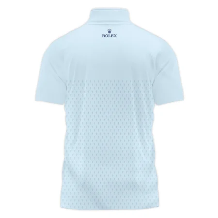 PGA Trophy Pattern Light Blue 2024 PGA Championship Valhalla Rolex Style Classic, Short Sleeve Polo Shirts Quarter-Zip