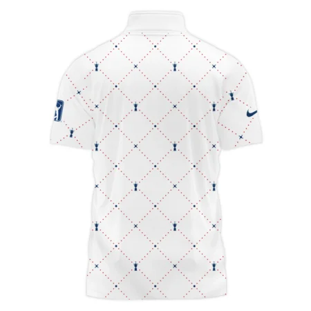 Argyle Pattern With Cup 124th U.S. Open Pinehurst Nike Style Classic, Short Sleeve Polo Shirts Quarter-Zip Casual Slim Fit Mock Neck Basic