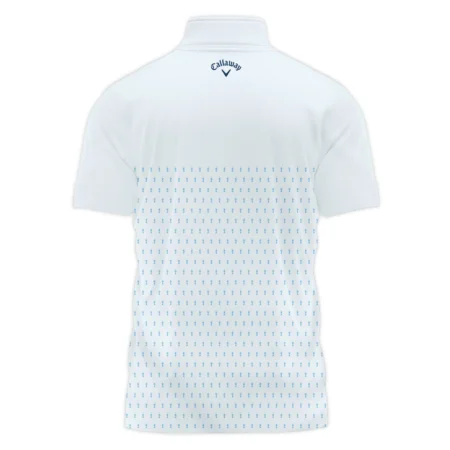 U.S Open Trophy Pattern Light Blue 124th U.S. Open Pinehurst Callaway Style Classic, Short Sleeve Polo Shirts Quarter-Zip