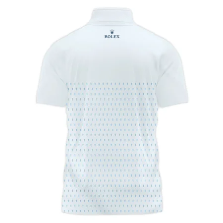 U.S Open Trophy Pattern Light Blue 124th U.S. Open Pinehurst Rolex Style Classic, Short Sleeve Polo Shirts Quarter-Zip