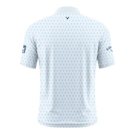 Golf Pattern Light Blue Cup 2024 PGA Championship Valhalla Callaway Style Classic, Short Sleeve Round Neck Polo Shirt