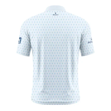 Golf Pattern Light Blue Cup 2024 PGA Championship Valhalla Rolex Style Classic, Short Sleeve Round Neck Polo Shirt