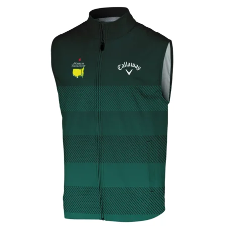 Callaway Masters Tournament Dark Green Gradient Stripes Pattern Golf Sport Sleeveless Jacket Style Classic Sleeveless Jacket