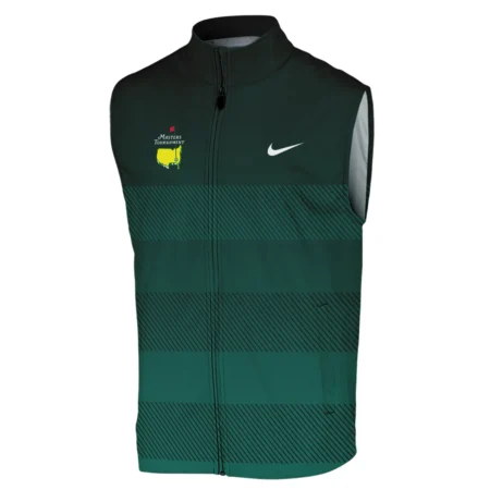 Nike Masters Tournament Dark Green Gradient Stripes Pattern Golf Sport Sleeveless Jacket Style Classic Sleeveless Jacket