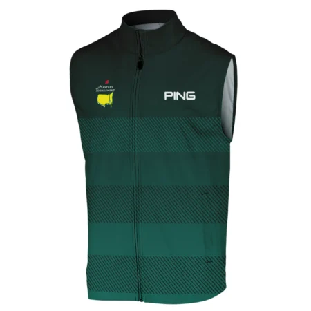 Ping Masters Tournament Dark Green Gradient Stripes Pattern Golf Sport Sleeveless Jacket Style Classic Sleeveless Jacket