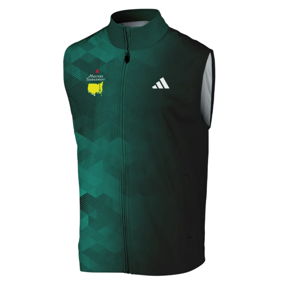 Adidas Golf Sport Dark Green Gradient Abstract Background Masters Tournament Sleeveless Jacket Style Classic Sleeveless Jacket