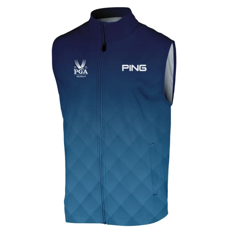 2024 PGA Championship Valhalla Ping Blue Gradient Abstract Stripes  Sleeveless Jacket Style Classic Sleeveless Jacket