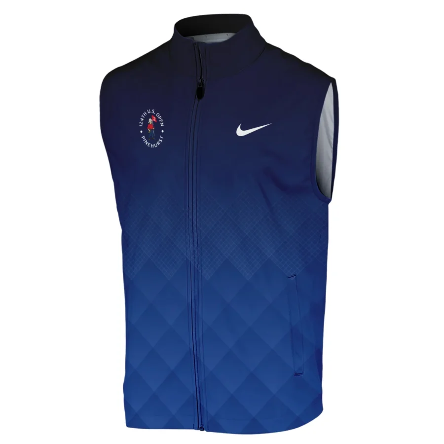 124th U.S. Open Pinehurst Nike Dark Blue Gradient Stripes Pattern Sleeveless Jacket Style Classic Sleeveless Jacket