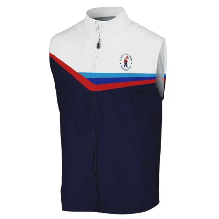 124th U.S. Open Pinehurst Golf Blue Red Line White Pattern Callaway Sleeveless Jacket Style Classic Sleeveless Jacket