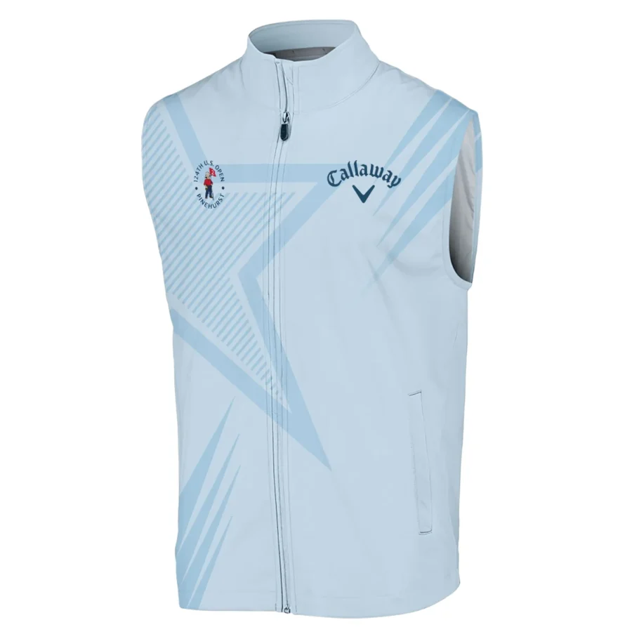 124th U.S. Open Pinehurst Golf Star Line Pattern Light Blue Callaway Sleeveless Jacket Style Classic Sleeveless Jacket