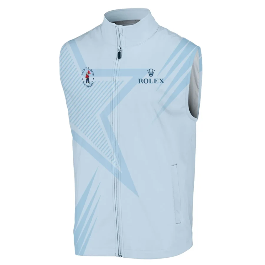 124th U.S. Open Pinehurst Golf Star Line Pattern Light Blue Rolex Sleeveless Jacket Style Classic Sleeveless Jacket