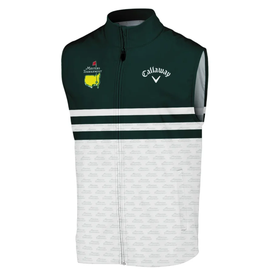 Dark Green Mix White With Logo Pattern Masters Tournament Callaway Sleeveless Jacket Style Classic Sleeveless Jacket