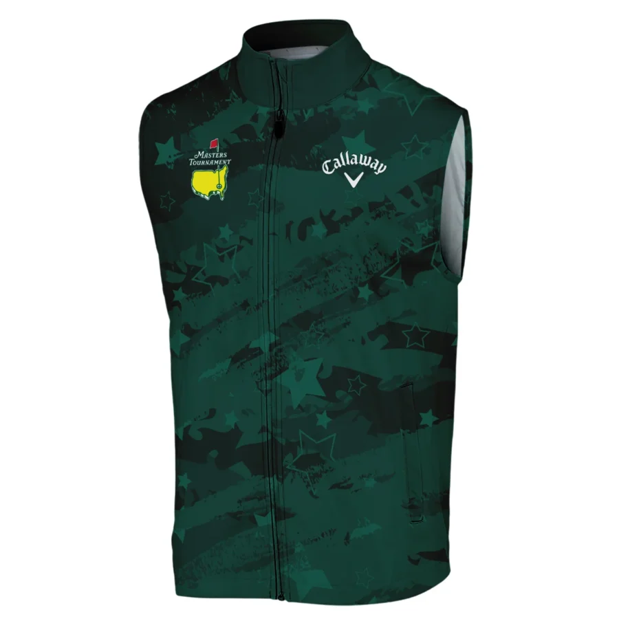 Dark Green Stars Pattern Grunge Background Masters Tournament Callaway Sleeveless Jacket Style Classic Sleeveless Jacket