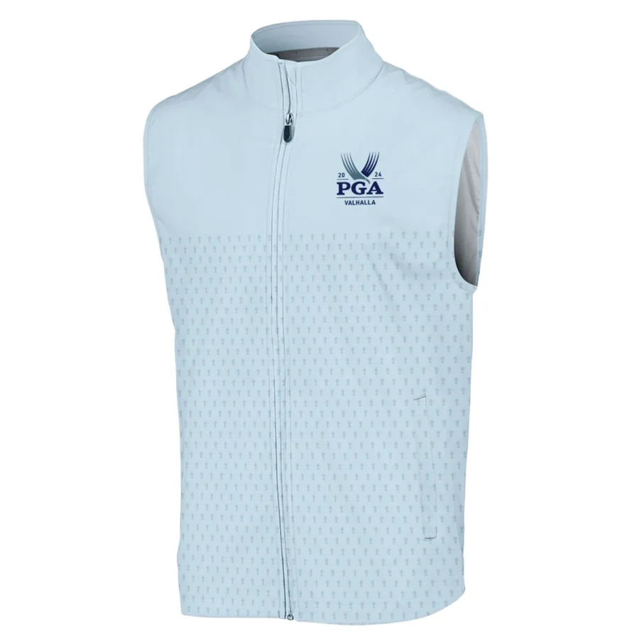 PGA Trophy Pattern Light Blue 2024 PGA Championship Valhalla Ping Sleeveless Jacket Style Classic Sleeveless Jacket