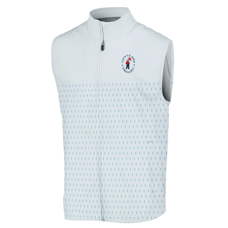 U.S Open Trophy Pattern Light Blue 124th U.S. Open Pinehurst Callaway Sleeveless Jacket Style Classic Sleeveless Jacket