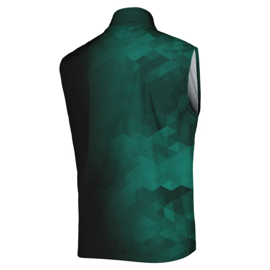 Adidas Golf Sport Dark Green Gradient Abstract Background Masters Tournament Sleeveless Jacket Style Classic Sleeveless Jacket