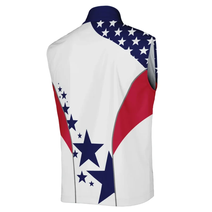 124th U.S. Open Pinehurst Callaway Stars US Flag White Blue Sleeveless Jacket Style Classic Sleeveless Jacket