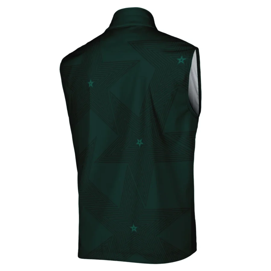 Golf Pattern Stars Dark Green Masters Tournament Adidas Sleeveless Jacket Style Classic Sleeveless Jacket