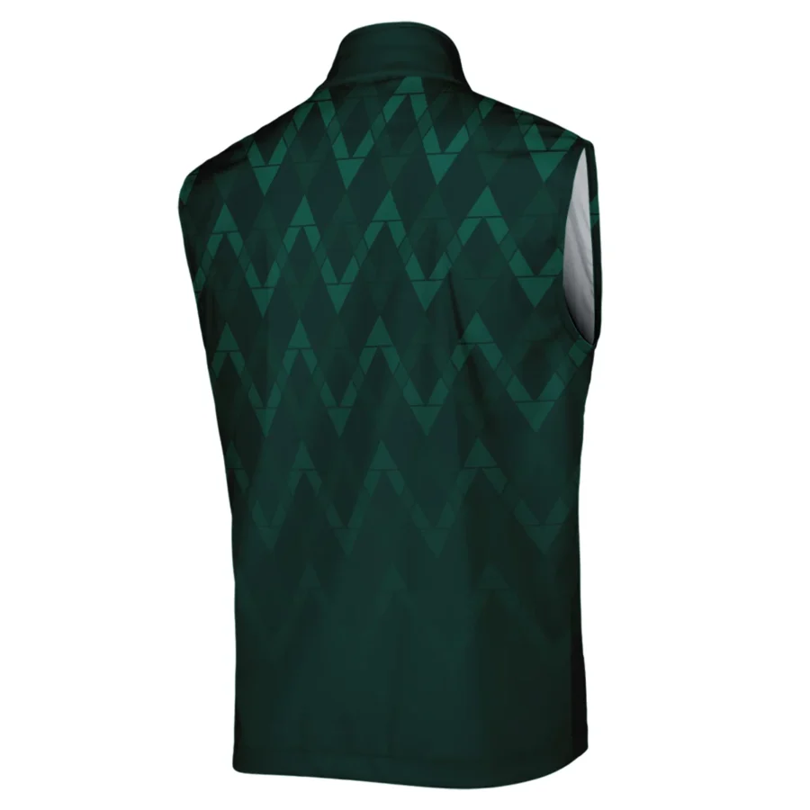 Abstract Dark Green Zigzag Background Masters Tournament Ping Sleeveless Jacket Style Classic Sleeveless Jacket