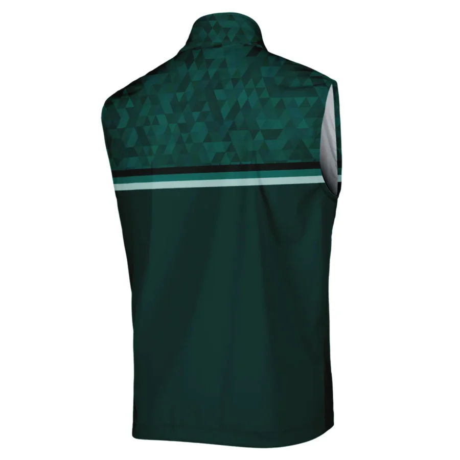 Dark Green Triangle Mosaic Pattern Masters Tournament Callaway Sleeveless Jacket Style Classic Sleeveless Jacket