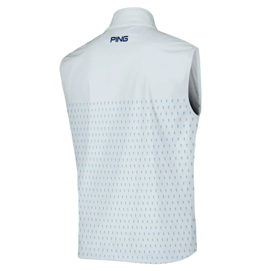 U.S Open Trophy Pattern Light Blue 124th U.S. Open Pinehurst Ping Sleeveless Jacket Style Classic Sleeveless Jacket