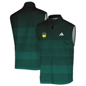 Adidas Masters Tournament Dark Green Gradient Stripes Pattern Golf Sport Quarter-Zip Jacket Style Classic Quarter-Zip Jacket